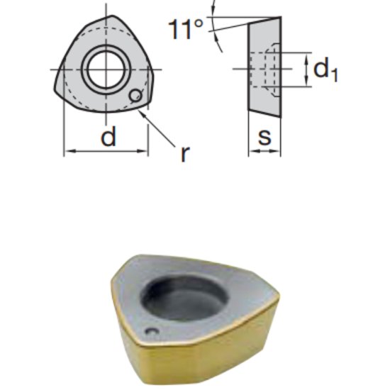 Picture of LMT Fette XPHW 070308 (1177-07T) LC610Q Milling Insert Square